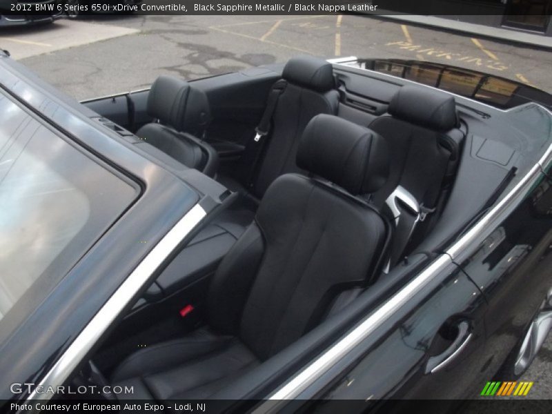 Black Sapphire Metallic / Black Nappa Leather 2012 BMW 6 Series 650i xDrive Convertible