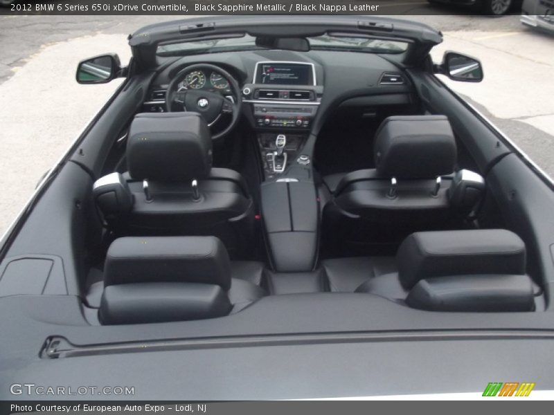  2012 6 Series 650i xDrive Convertible Black Nappa Leather Interior