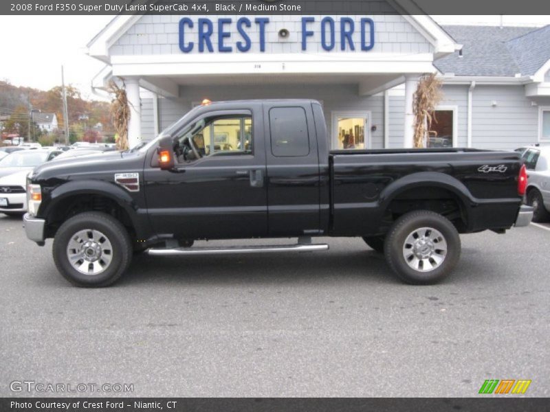 Black / Medium Stone 2008 Ford F350 Super Duty Lariat SuperCab 4x4
