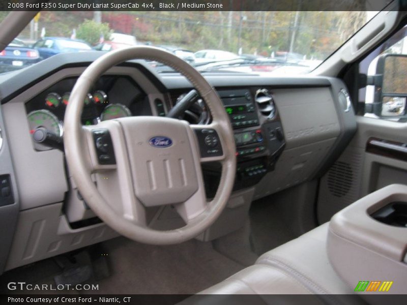 Black / Medium Stone 2008 Ford F350 Super Duty Lariat SuperCab 4x4