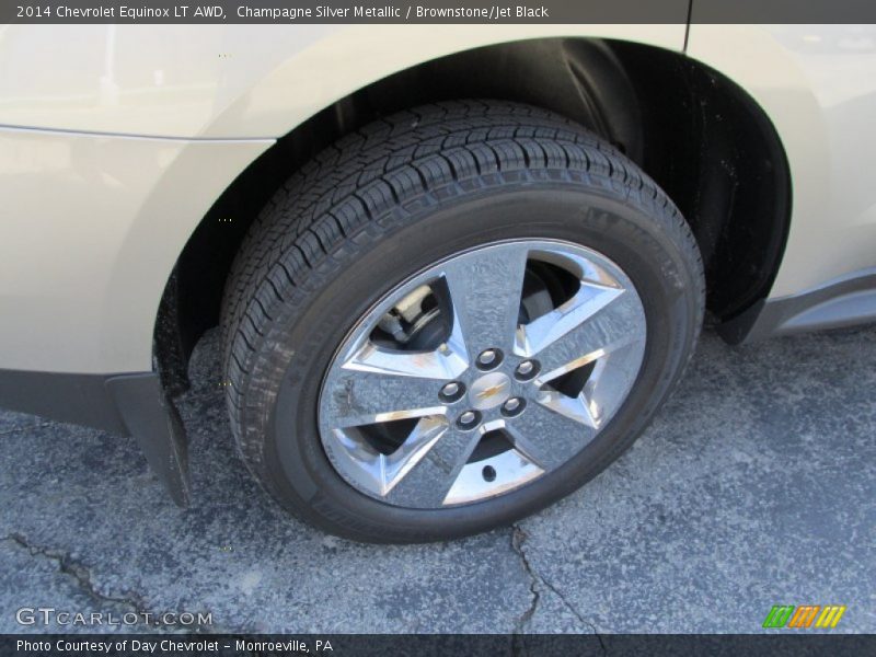 Champagne Silver Metallic / Brownstone/Jet Black 2014 Chevrolet Equinox LT AWD