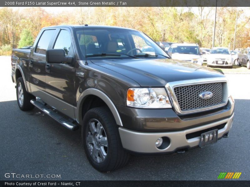 Stone Green Metallic / Tan 2008 Ford F150 Lariat SuperCrew 4x4