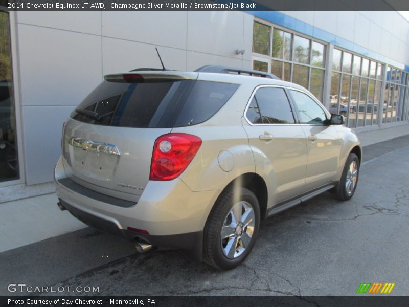 Champagne Silver Metallic / Brownstone/Jet Black 2014 Chevrolet Equinox LT AWD