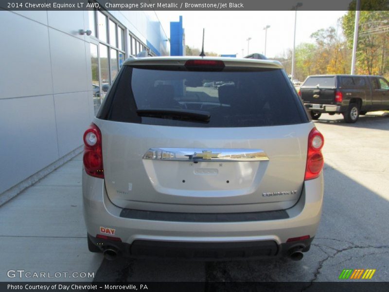 Champagne Silver Metallic / Brownstone/Jet Black 2014 Chevrolet Equinox LT AWD