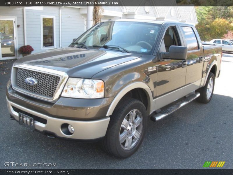 Stone Green Metallic / Tan 2008 Ford F150 Lariat SuperCrew 4x4