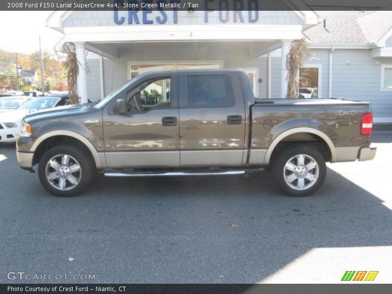 Stone Green Metallic / Tan 2008 Ford F150 Lariat SuperCrew 4x4