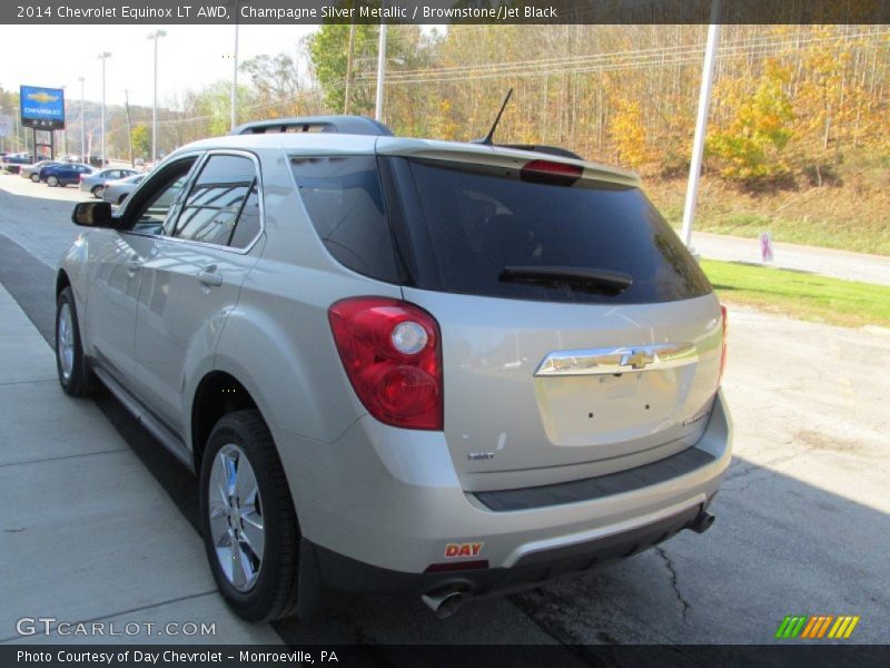 Champagne Silver Metallic / Brownstone/Jet Black 2014 Chevrolet Equinox LT AWD