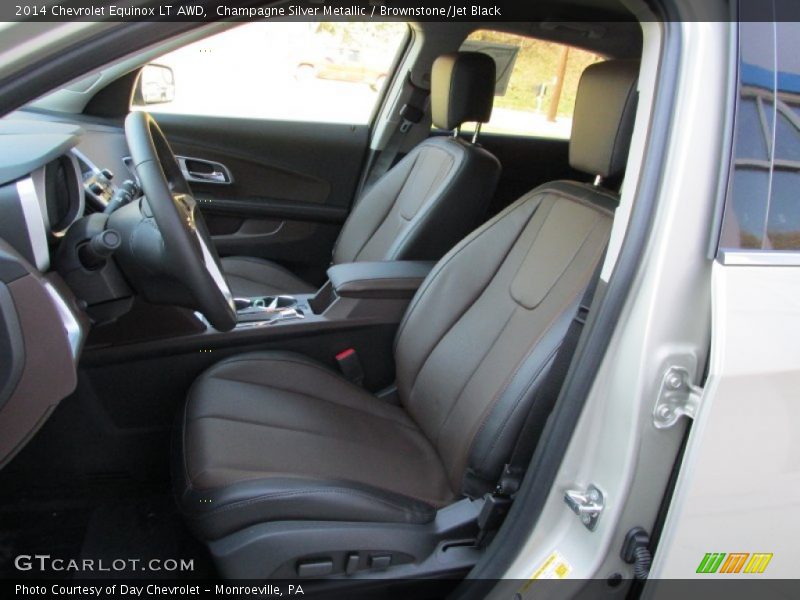 Champagne Silver Metallic / Brownstone/Jet Black 2014 Chevrolet Equinox LT AWD