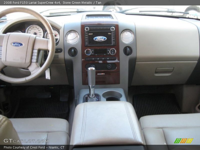 Stone Green Metallic / Tan 2008 Ford F150 Lariat SuperCrew 4x4