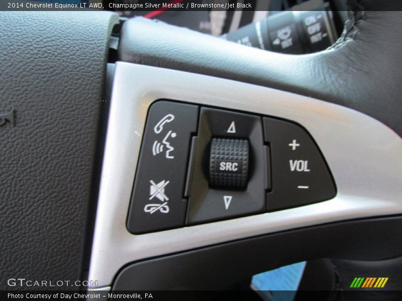 Champagne Silver Metallic / Brownstone/Jet Black 2014 Chevrolet Equinox LT AWD
