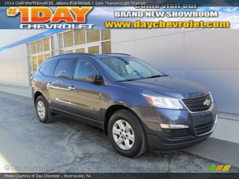 Atlantis Blue Metallic / Dark Titanium/Light Titanium 2014 Chevrolet Traverse LS