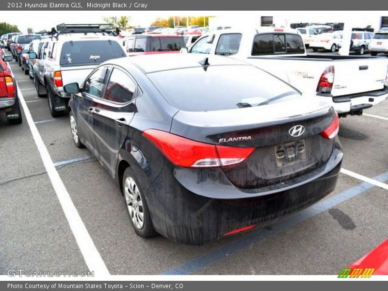 Midnight Black / Gray 2012 Hyundai Elantra GLS