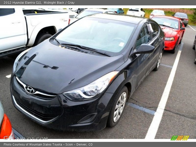Midnight Black / Gray 2012 Hyundai Elantra GLS