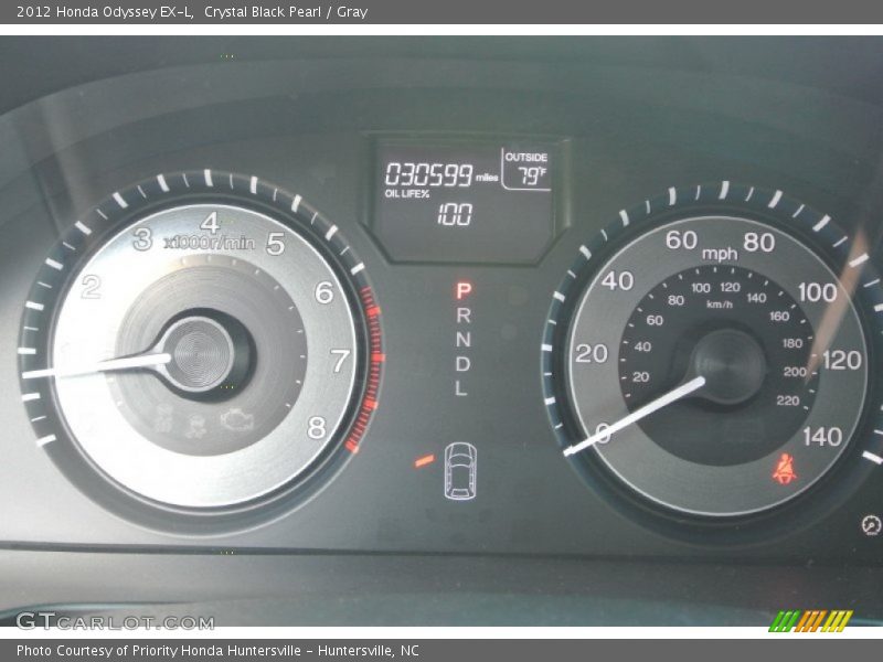 Crystal Black Pearl / Gray 2012 Honda Odyssey EX-L