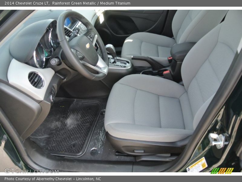 Rainforest Green Metallic / Medium Titanium 2014 Chevrolet Cruze LT