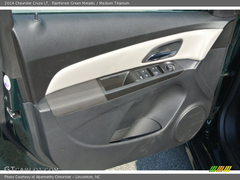 Rainforest Green Metallic / Medium Titanium 2014 Chevrolet Cruze LT