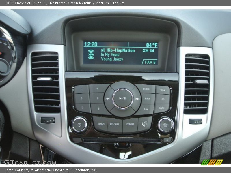 Rainforest Green Metallic / Medium Titanium 2014 Chevrolet Cruze LT