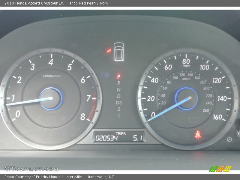 Tango Red Pearl / Ivory 2010 Honda Accord Crosstour EX