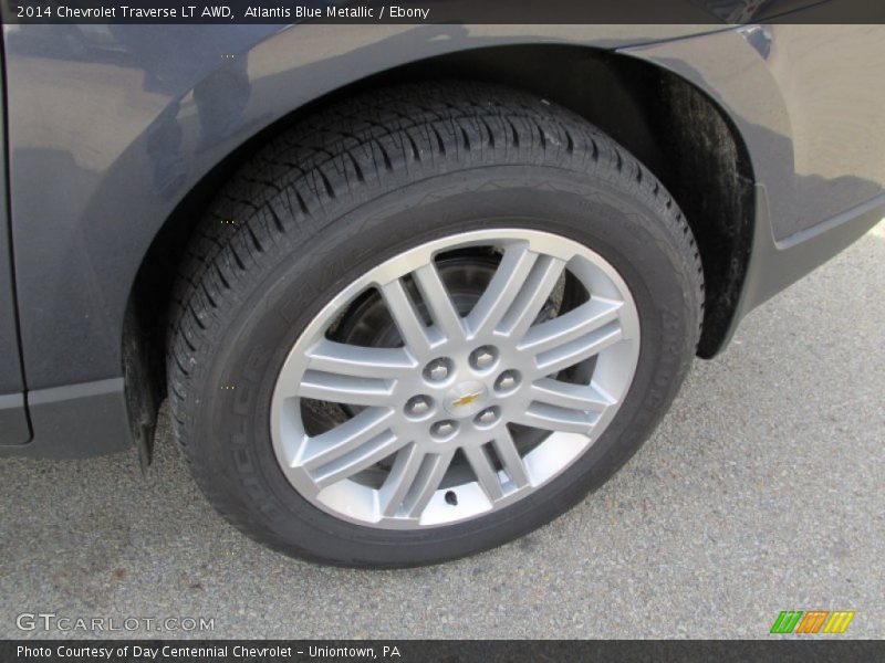 Atlantis Blue Metallic / Ebony 2014 Chevrolet Traverse LT AWD