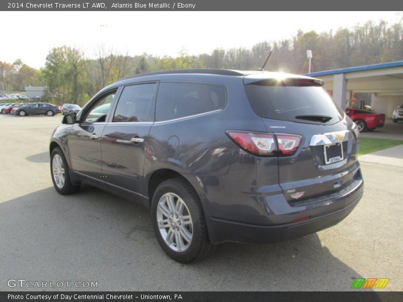 Atlantis Blue Metallic / Ebony 2014 Chevrolet Traverse LT AWD