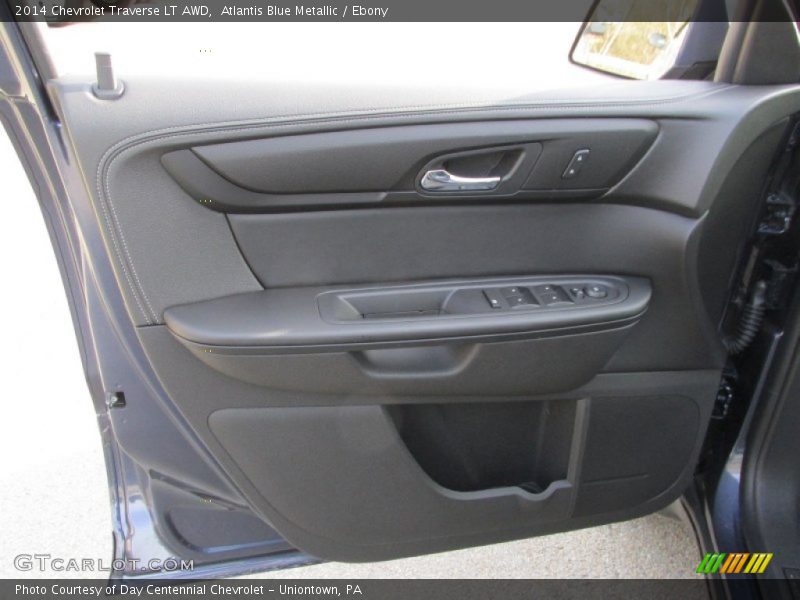 Atlantis Blue Metallic / Ebony 2014 Chevrolet Traverse LT AWD
