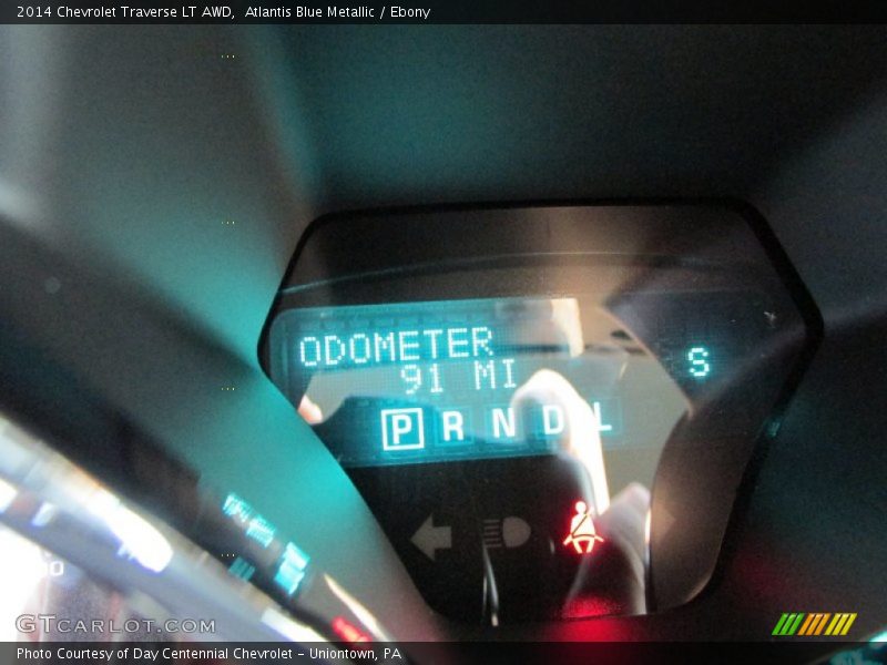 Atlantis Blue Metallic / Ebony 2014 Chevrolet Traverse LT AWD