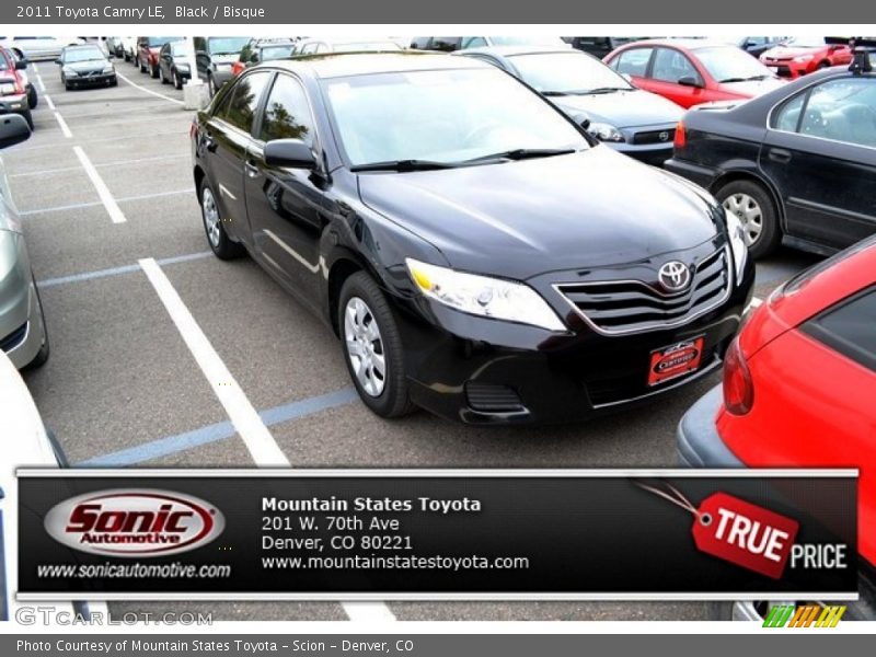 Black / Bisque 2011 Toyota Camry LE