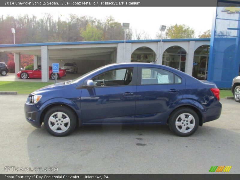 Blue Topaz Metallic / Jet Black/Dark Titanium 2014 Chevrolet Sonic LS Sedan