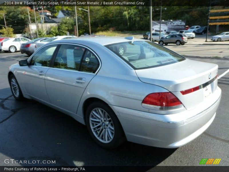 Titanium Silver Metallic / Basalt Grey/Flannel Grey 2004 BMW 7 Series 745Li Sedan