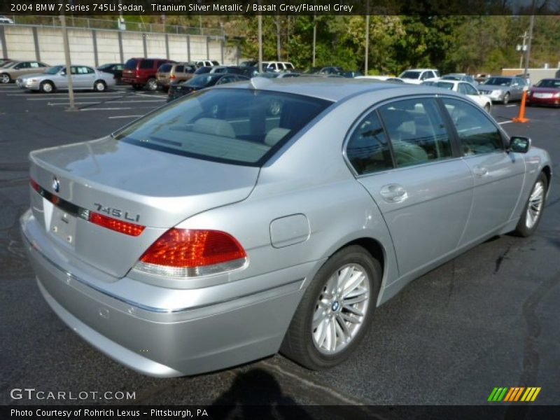 Titanium Silver Metallic / Basalt Grey/Flannel Grey 2004 BMW 7 Series 745Li Sedan