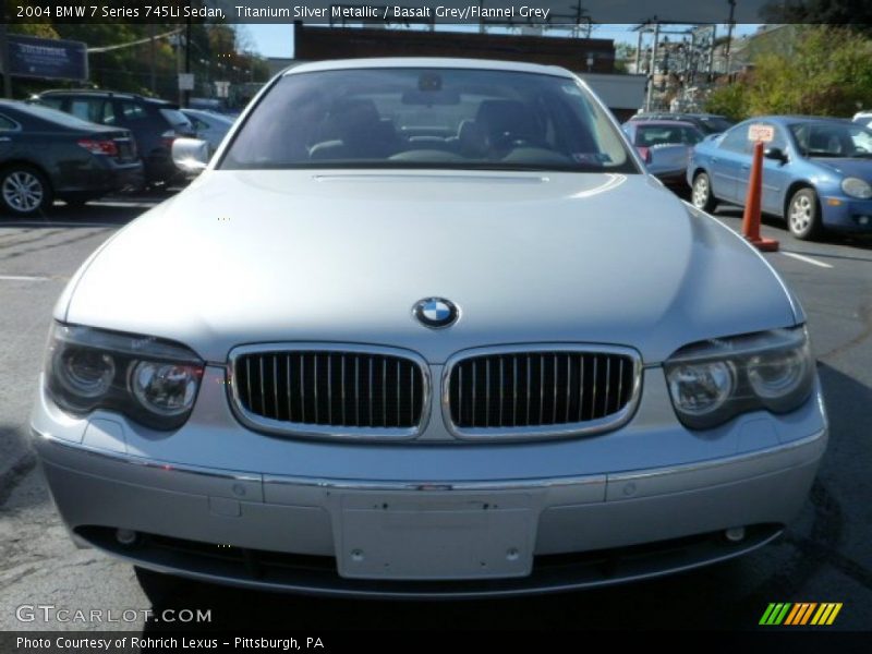 Titanium Silver Metallic / Basalt Grey/Flannel Grey 2004 BMW 7 Series 745Li Sedan