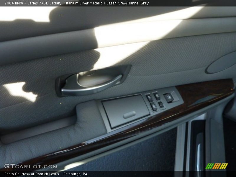 Titanium Silver Metallic / Basalt Grey/Flannel Grey 2004 BMW 7 Series 745Li Sedan