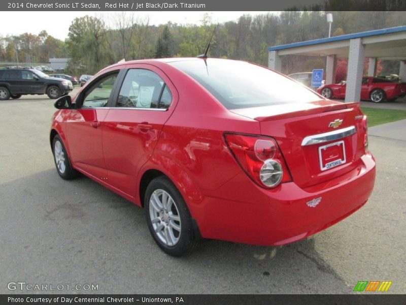 Red Hot / Jet Black/Dark Titanium 2014 Chevrolet Sonic LT Sedan