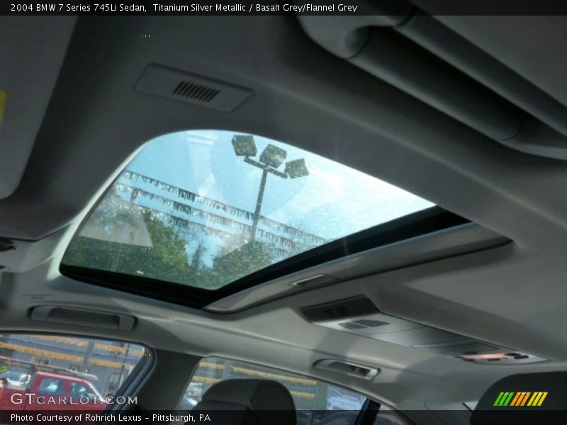 Titanium Silver Metallic / Basalt Grey/Flannel Grey 2004 BMW 7 Series 745Li Sedan