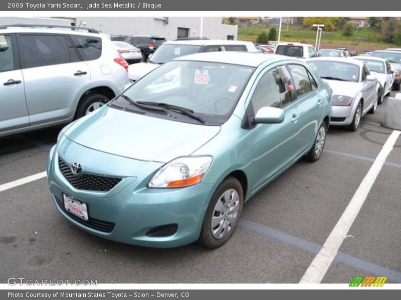 Jade Sea Metallic / Bisque 2009 Toyota Yaris Sedan