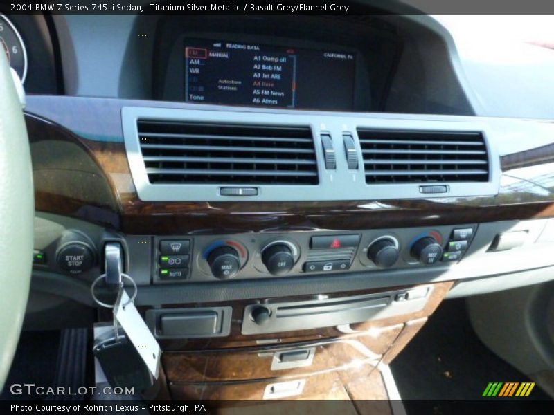 Titanium Silver Metallic / Basalt Grey/Flannel Grey 2004 BMW 7 Series 745Li Sedan
