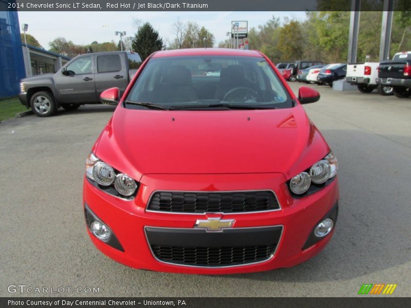 Red Hot / Jet Black/Dark Titanium 2014 Chevrolet Sonic LT Sedan