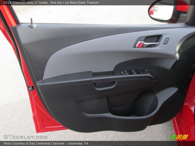 Red Hot / Jet Black/Dark Titanium 2014 Chevrolet Sonic LT Sedan