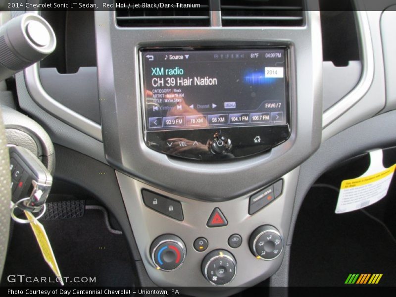 Red Hot / Jet Black/Dark Titanium 2014 Chevrolet Sonic LT Sedan