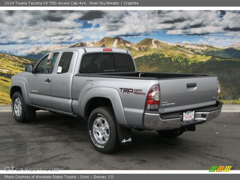 Silver Sky Metallic / Graphite 2014 Toyota Tacoma V6 TRD Access Cab 4x4