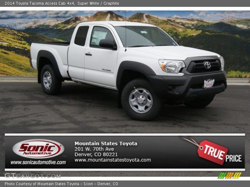 Super White / Graphite 2014 Toyota Tacoma Access Cab 4x4