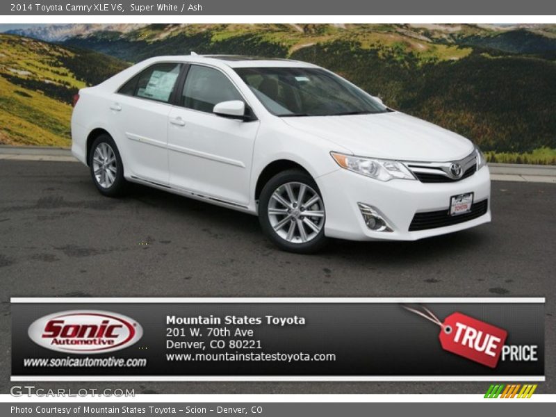 Super White / Ash 2014 Toyota Camry XLE V6