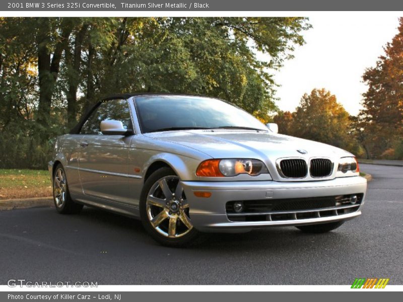 Titanium Silver Metallic / Black 2001 BMW 3 Series 325i Convertible