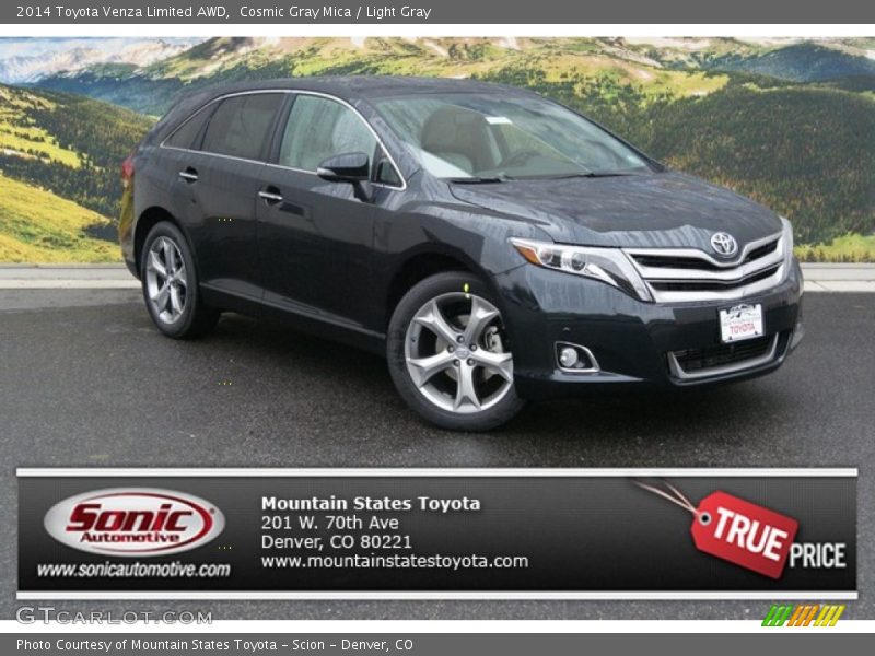 Cosmic Gray Mica / Light Gray 2014 Toyota Venza Limited AWD