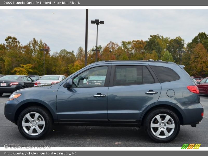 Slate Blue / Black 2009 Hyundai Santa Fe Limited