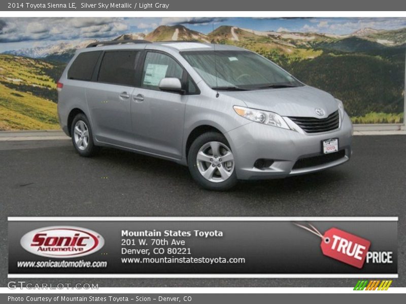 Silver Sky Metallic / Light Gray 2014 Toyota Sienna LE