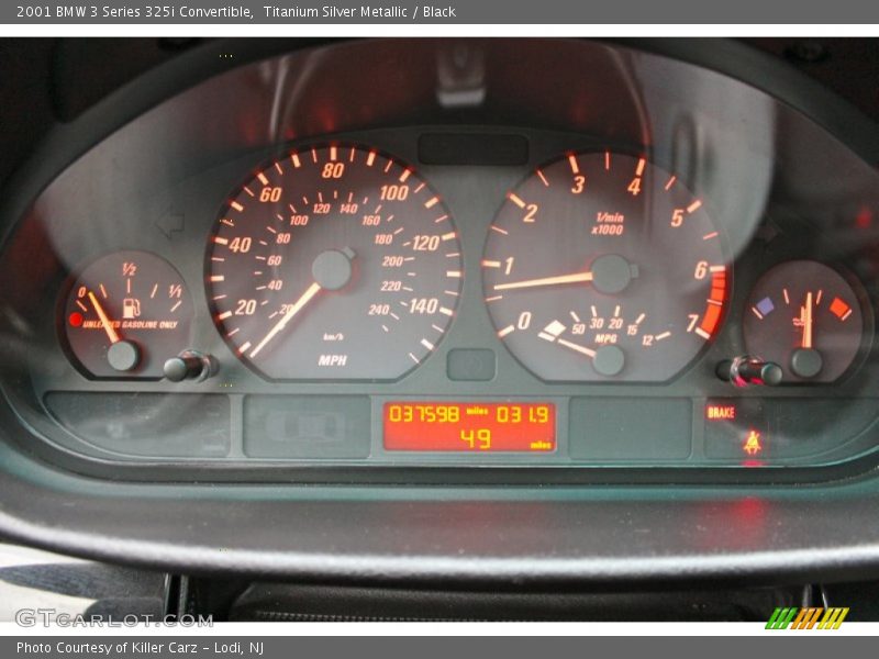 Titanium Silver Metallic / Black 2001 BMW 3 Series 325i Convertible
