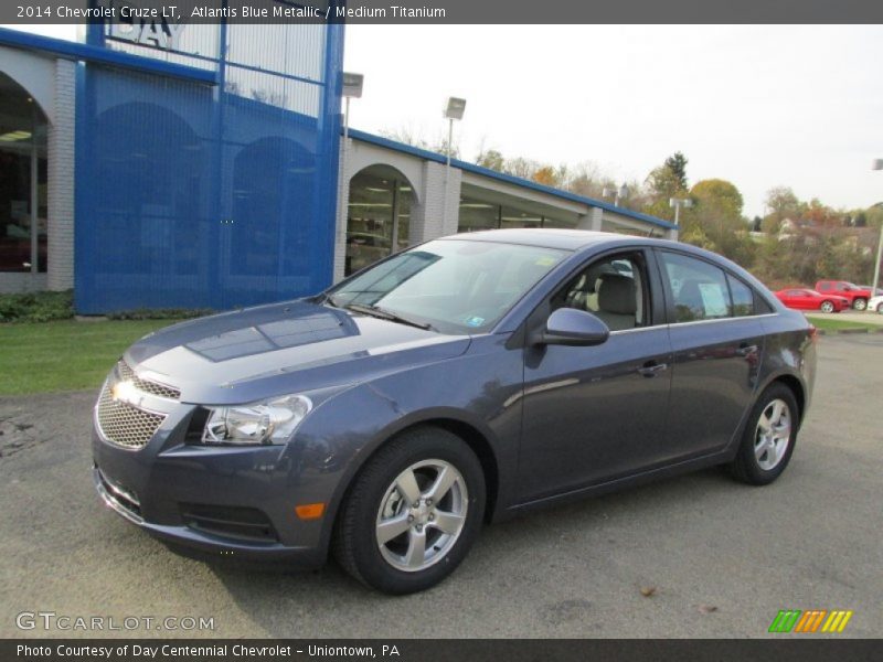 Atlantis Blue Metallic / Medium Titanium 2014 Chevrolet Cruze LT