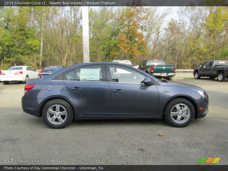 Atlantis Blue Metallic / Medium Titanium 2014 Chevrolet Cruze LT