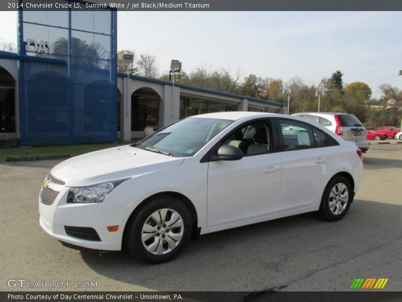 Summit White / Jet Black/Medium Titanium 2014 Chevrolet Cruze LS